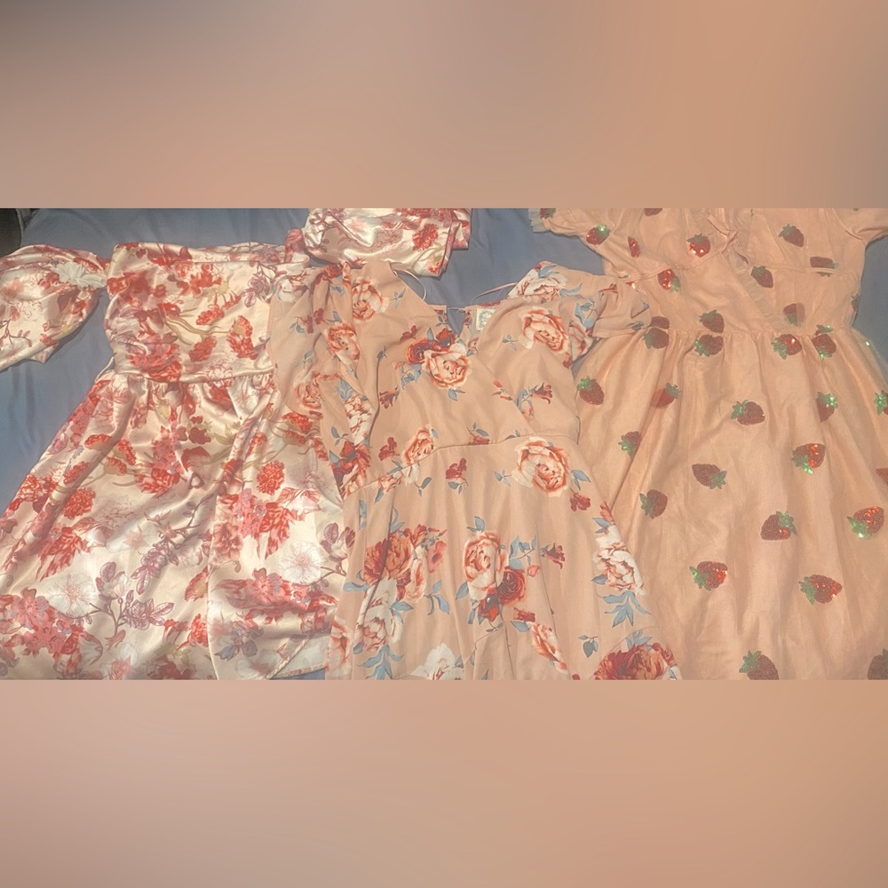 Set of 3 cute pink dresses Women’s size M